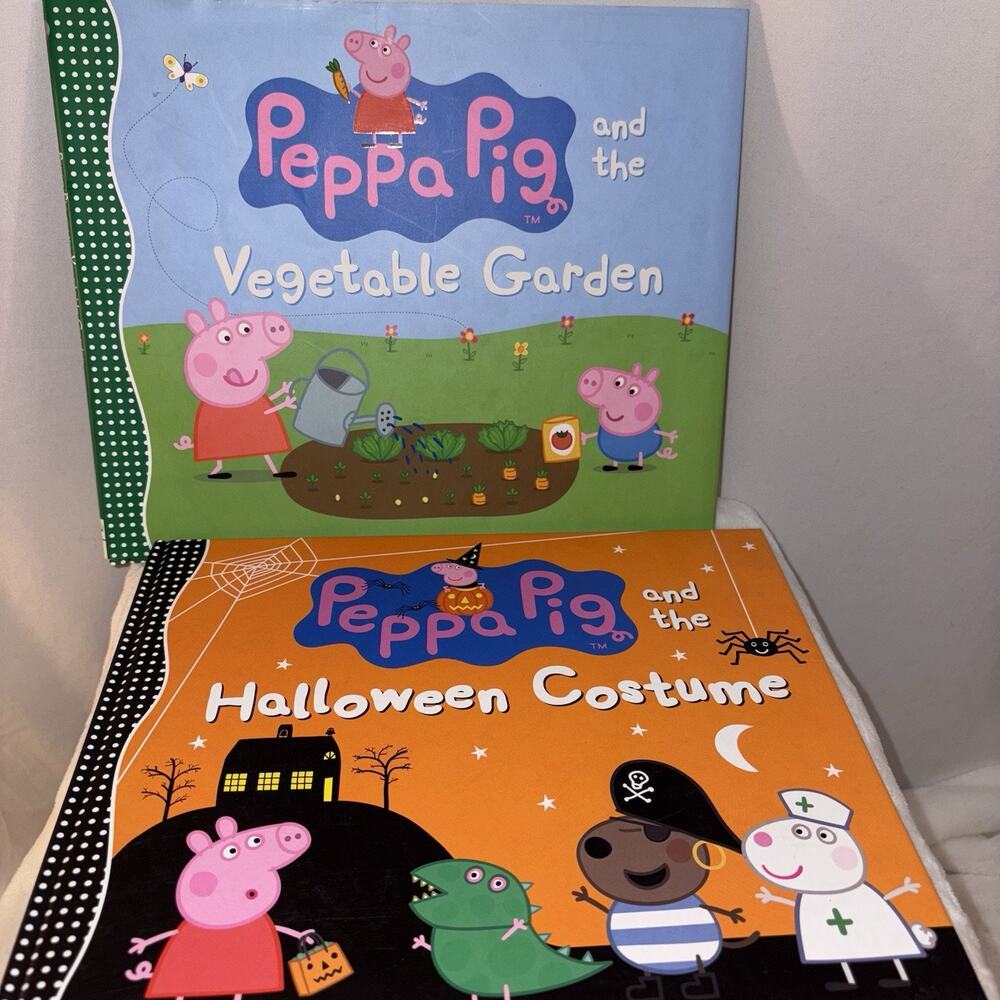 Peppa Pig & the Halloween Costume / Peppa Pig & The Vegetable Garden HARDBACKS